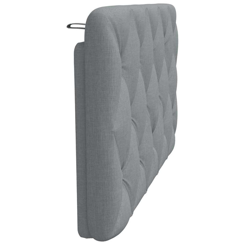 Pernă tăblie de pat, gri deschis, 100 cm, material textil