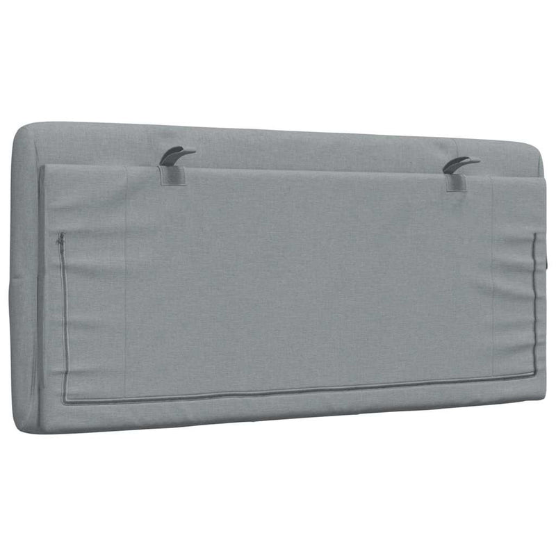 Pernă tăblie de pat, gri deschis, 100 cm, material textil