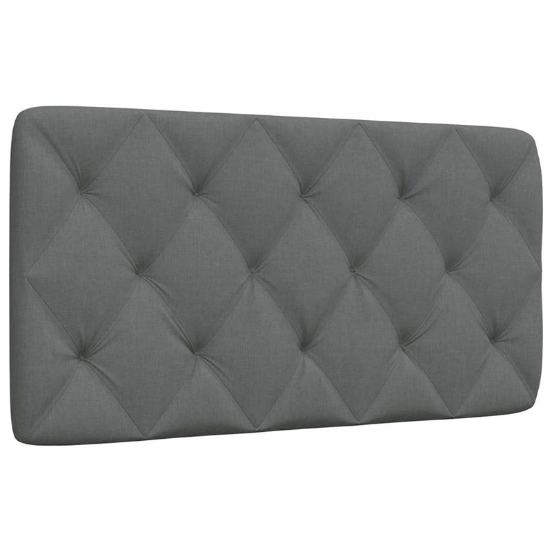 Pernă pentru tăblie de pat, gri închis, 100 cm, material textil