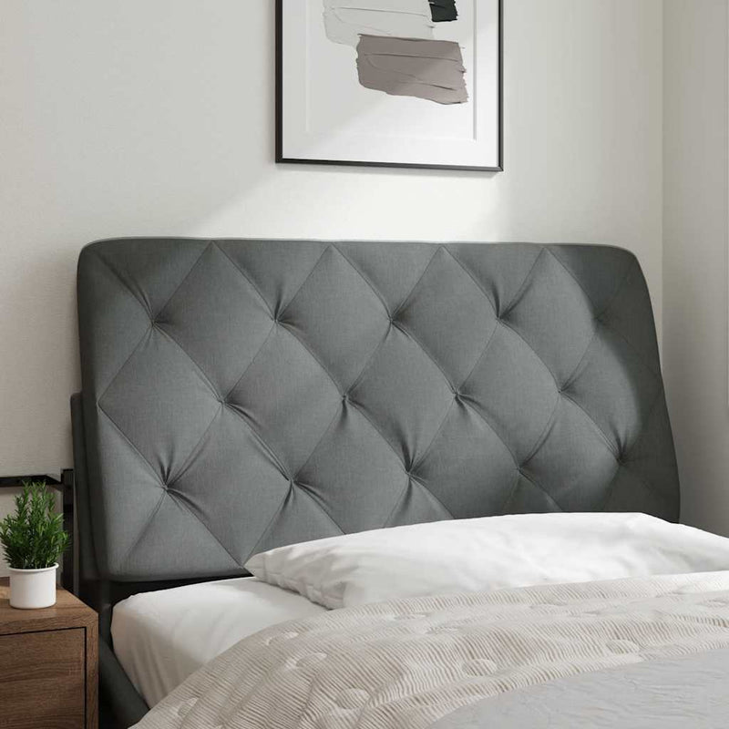 Pernă pentru tăblie de pat, gri închis, 100 cm, material textil