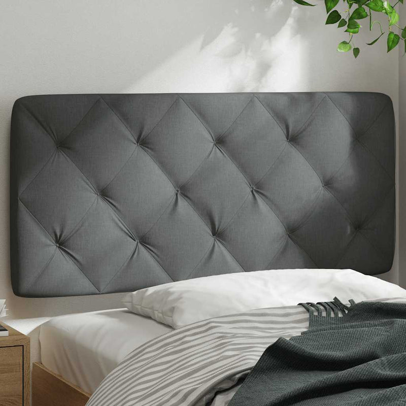 Pernă pentru tăblie de pat, gri închis, 100 cm, material textil