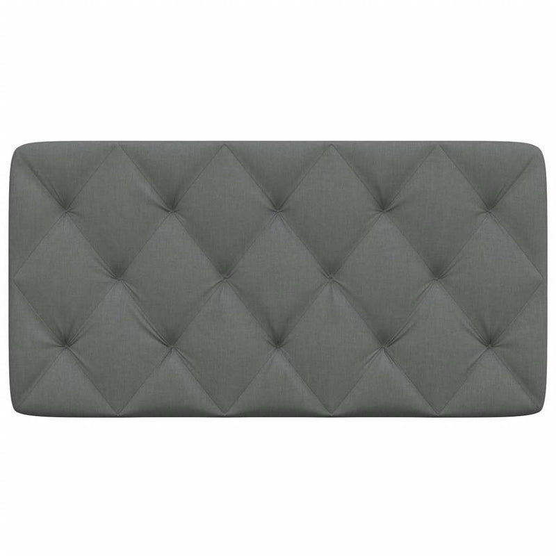 Pernă pentru tăblie de pat, gri închis, 100 cm, material textil