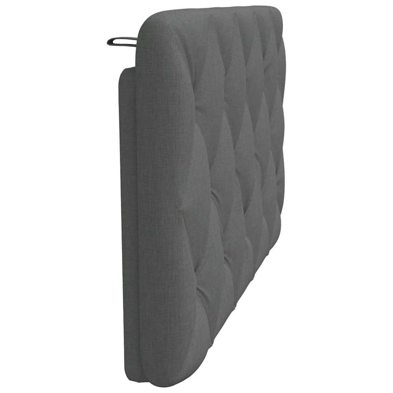 Pernă pentru tăblie de pat, gri închis, 100 cm, material textil