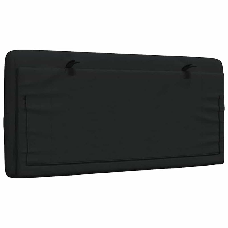 Pernă pentru tăblie de pat, negru, 100 cm, material textil