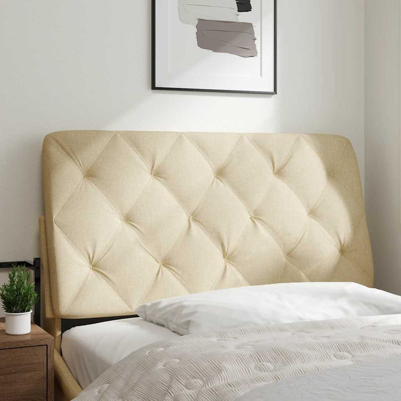 Pernă pentru tăblie de pat, crem, 100 cm, material textil