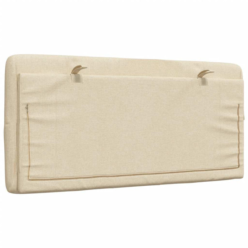 Pernă pentru tăblie de pat, crem, 100 cm, material textil