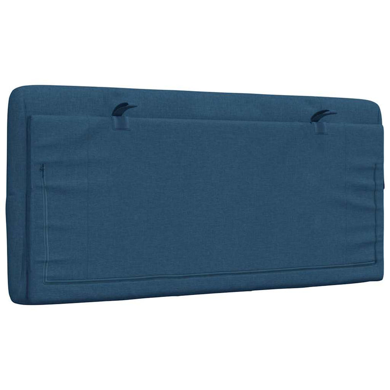 Pernă pentru tăblie de pat, albastru, 100 cm, material textil