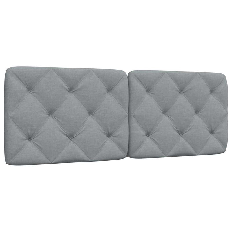 Pernă tăblie de pat, gri deschis, 120 cm, material textil