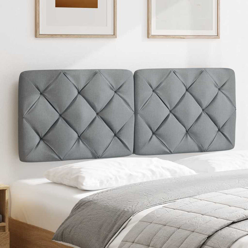 Pernă tăblie de pat, gri deschis, 120 cm, material textil