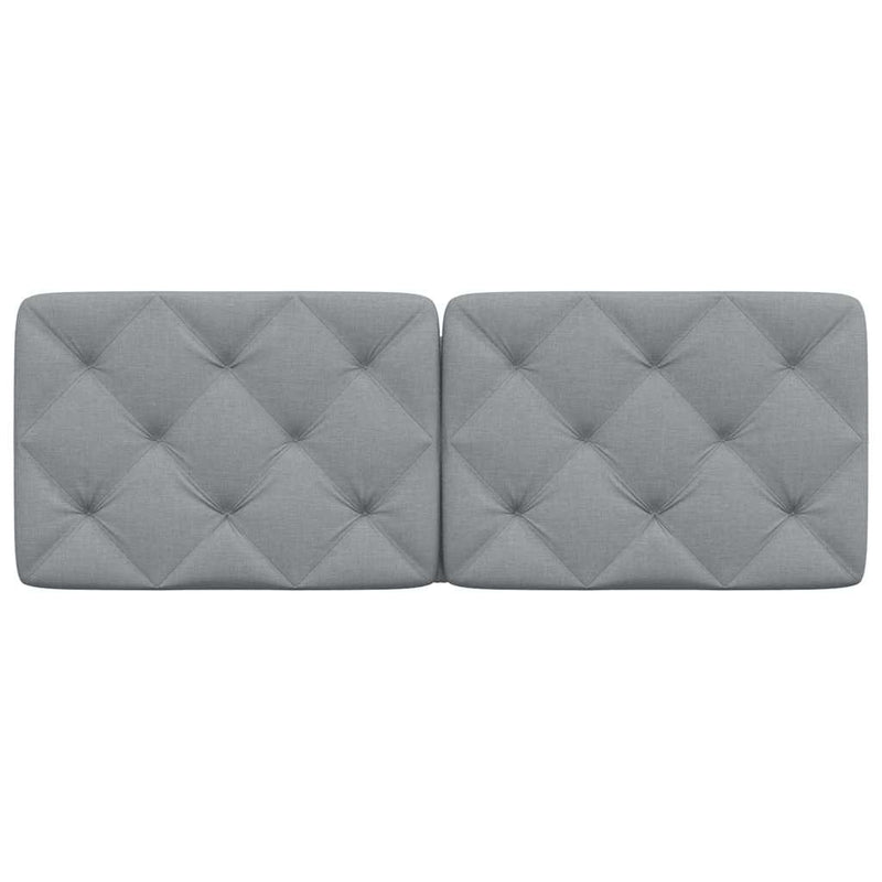 Pernă tăblie de pat, gri deschis, 120 cm, material textil