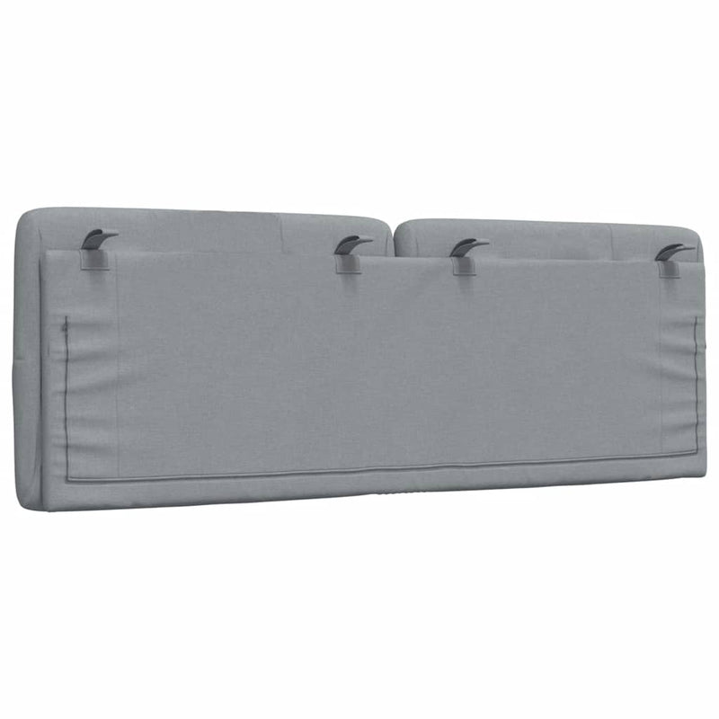 Pernă tăblie de pat, gri deschis, 120 cm, material textil