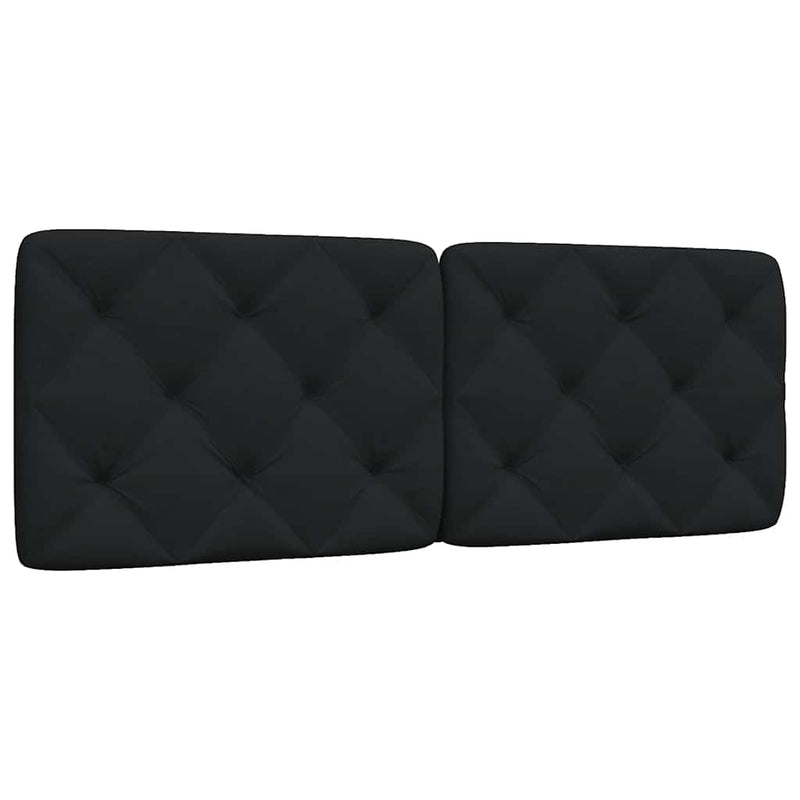 Pernă pentru tăblie de pat, negru, 120 cm, material textil