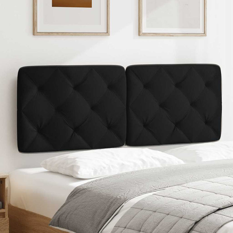 Pernă pentru tăblie de pat, negru, 120 cm, material textil