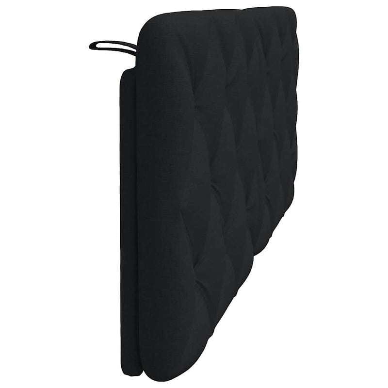 Pernă pentru tăblie de pat, negru, 120 cm, material textil