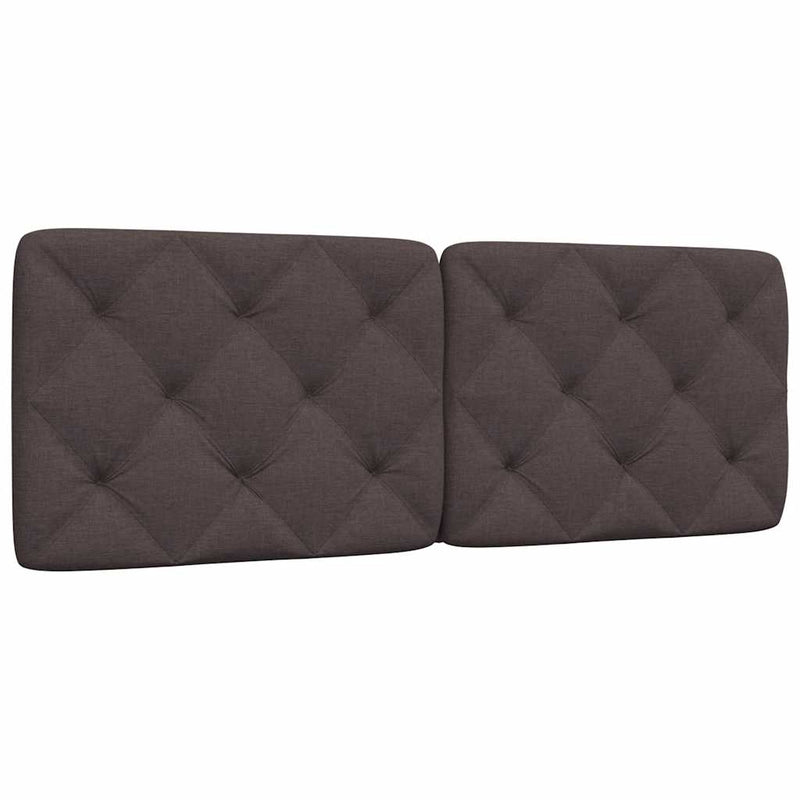 Pernă pentru tăblie de pat maro închis, 120 cm, material textil