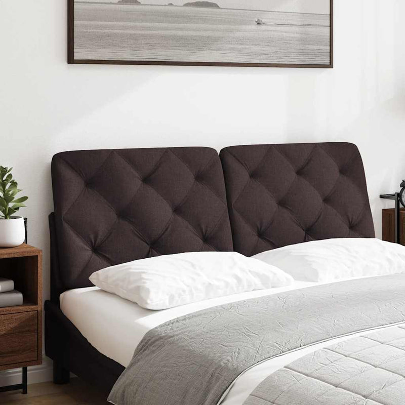 Pernă pentru tăblie de pat maro închis, 120 cm, material textil