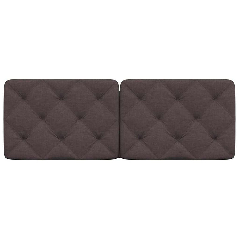 Pernă pentru tăblie de pat maro închis, 120 cm, material textil