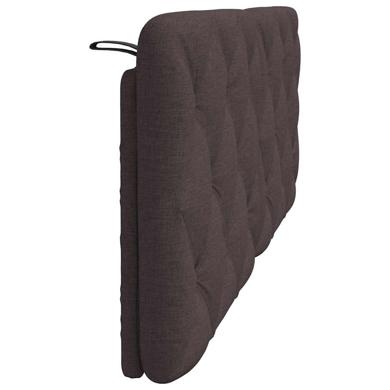 Pernă pentru tăblie de pat maro închis, 120 cm, material textil