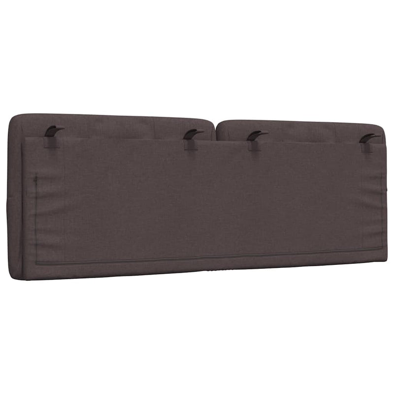 Pernă pentru tăblie de pat maro închis, 120 cm, material textil
