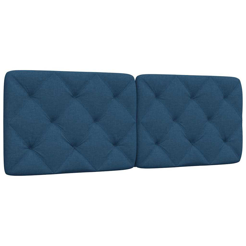 Pernă pentru tăblie de pat, albastru, 140 cm, material textil
