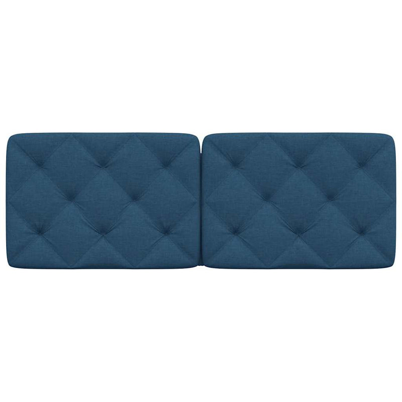 Pernă pentru tăblie de pat, albastru, 140 cm, material textil