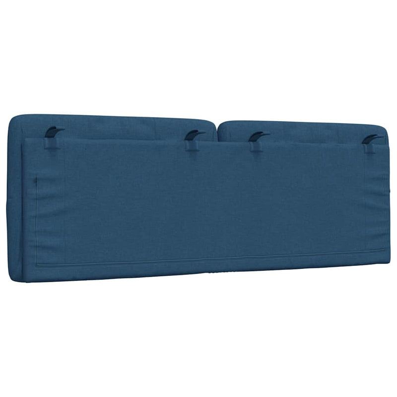 Pernă pentru tăblie de pat, albastru, 140 cm, material textil