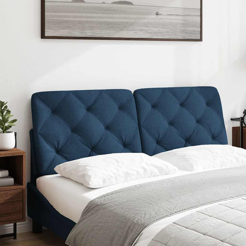 Pernă pentru tăblie de pat, albastru, 140 cm, material textil