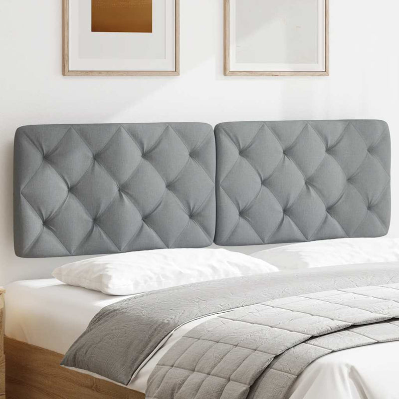 Pernă tăblie de pat, gri deschis, 160 cm, material textil