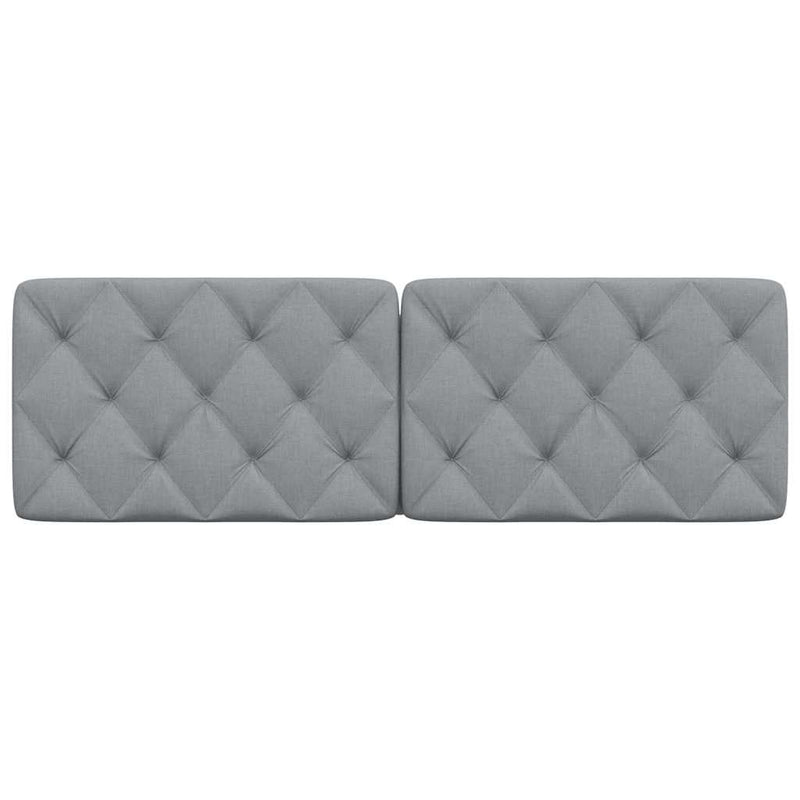 Pernă tăblie de pat, gri deschis, 160 cm, material textil