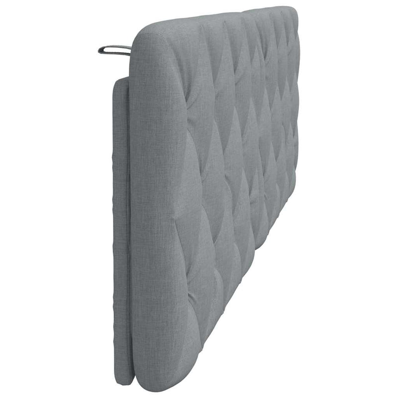 Pernă tăblie de pat, gri deschis, 160 cm, material textil