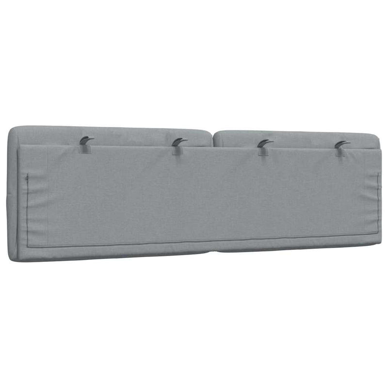 Pernă tăblie de pat, gri deschis, 160 cm, material textil