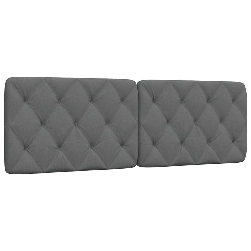 Pernă pentru tăblie de pat, gri închis, 140 cm, material textil