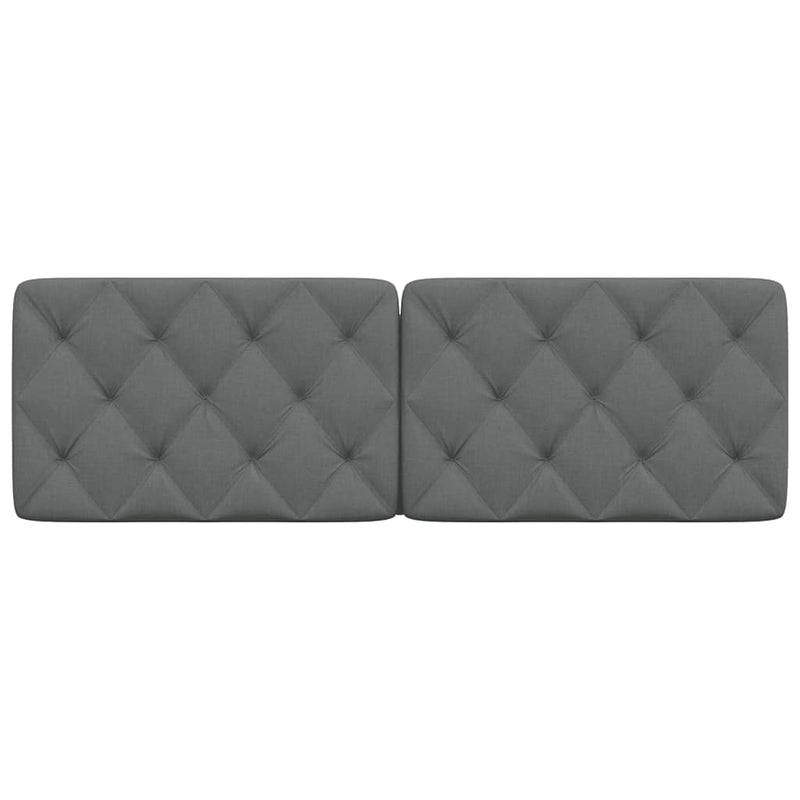 Pernă pentru tăblie de pat, gri închis, 140 cm, material textil