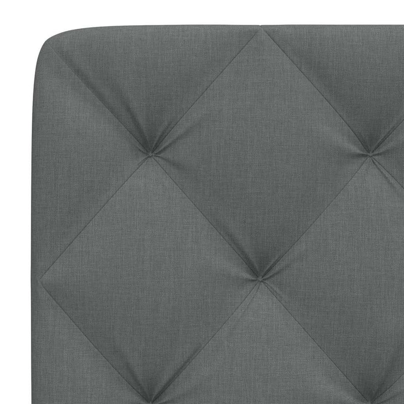 Pernă pentru tăblie de pat, gri închis, 140 cm, material textil