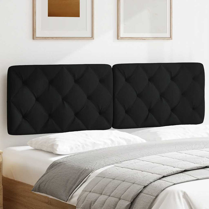 Pernă pentru tăblie de pat, negru, 160 cm, material textil