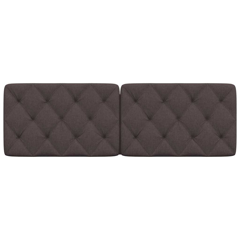 Pernă pentru tăblie de pat maro închis, 160 cm, material textil