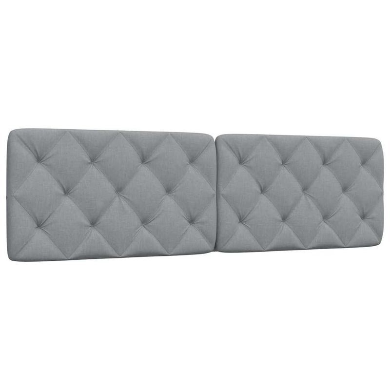 Pernă tăblie de pat, gri deschis, 180 cm, material textil