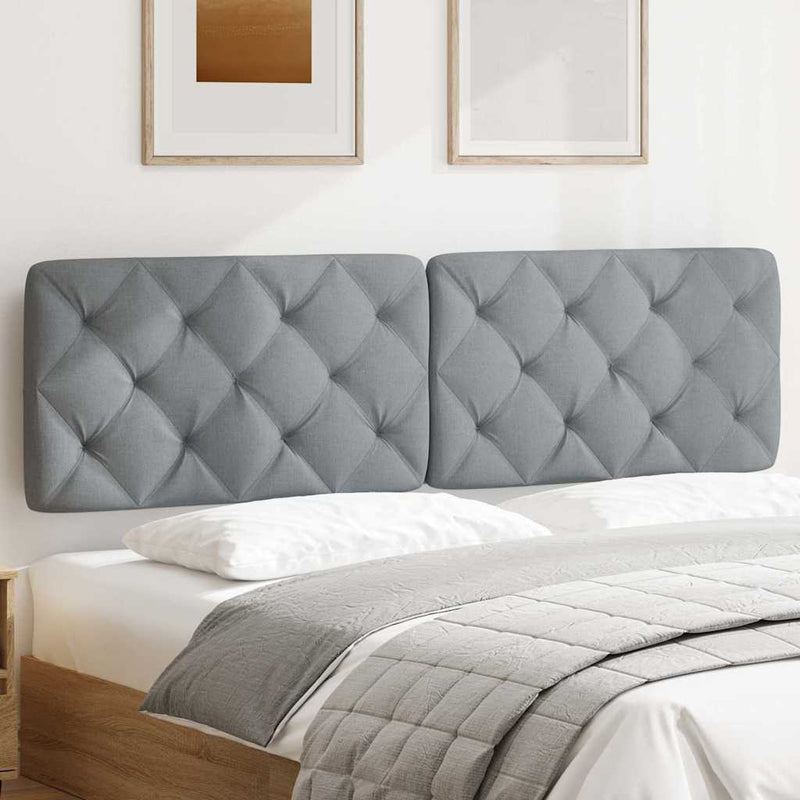 Pernă tăblie de pat, gri deschis, 180 cm, material textil