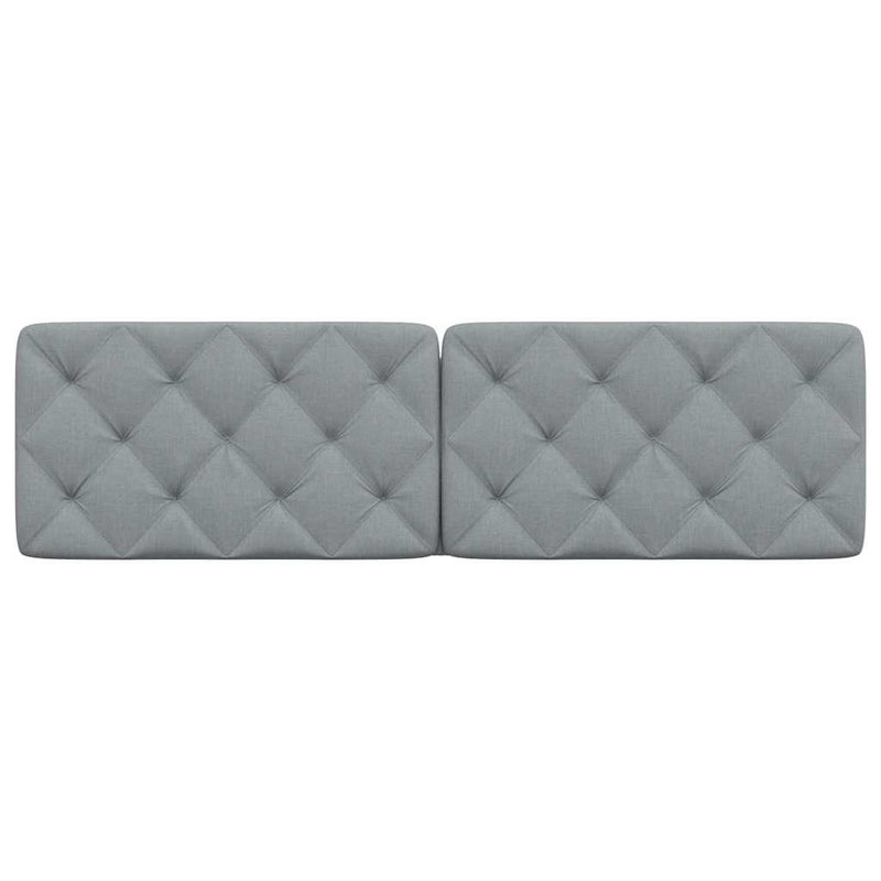Pernă tăblie de pat, gri deschis, 180 cm, material textil