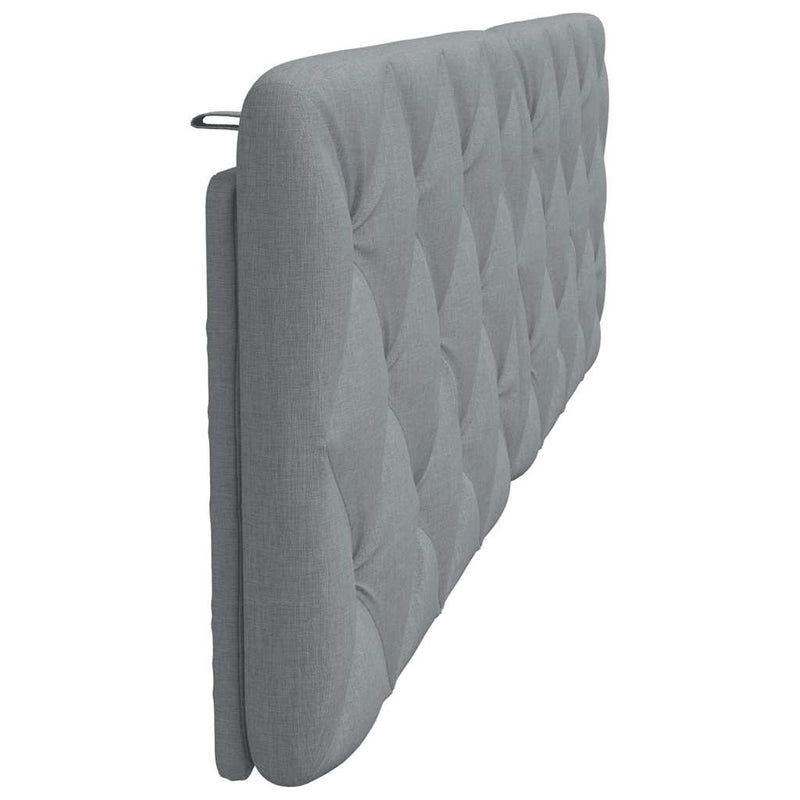 Pernă tăblie de pat, gri deschis, 180 cm, material textil