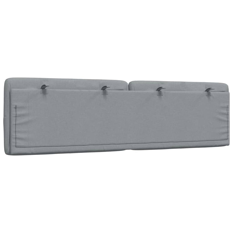 Pernă tăblie de pat, gri deschis, 180 cm, material textil