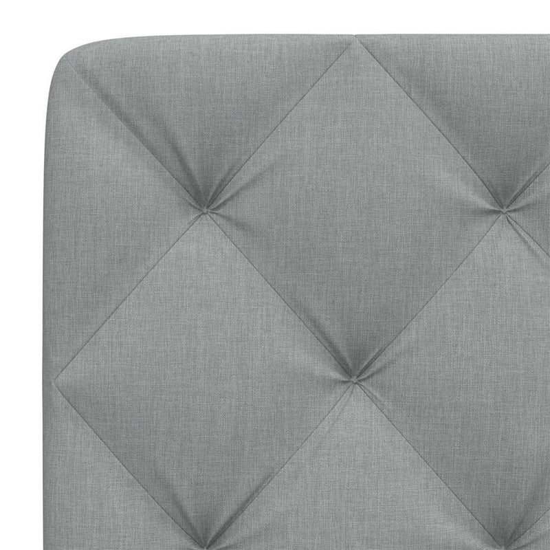 Pernă tăblie de pat, gri deschis, 180 cm, material textil