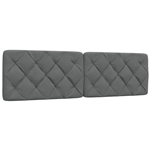 Pernă pentru tăblie de pat, gri închis, 180 cm, material textil