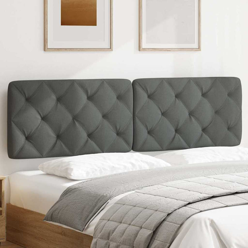 Pernă pentru tăblie de pat, gri închis, 180 cm, material textil