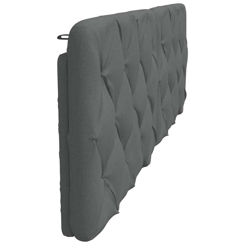 Pernă pentru tăblie de pat, gri închis, 180 cm, material textil