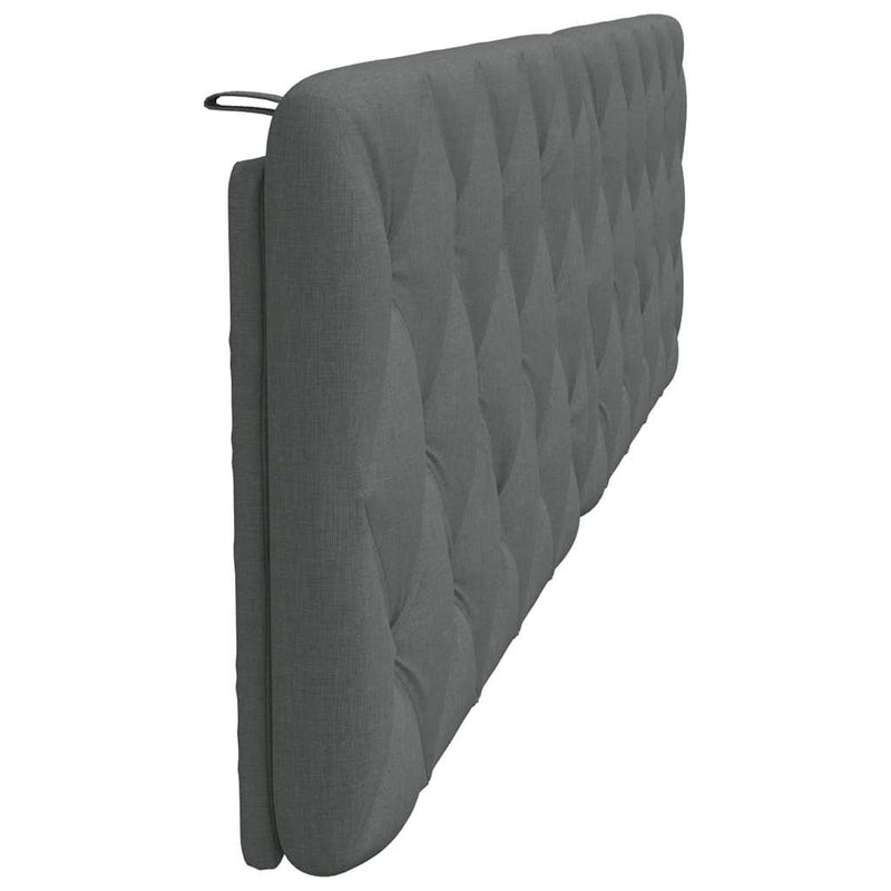 Pernă pentru tăblie de pat, gri închis, 200 cm, material textil