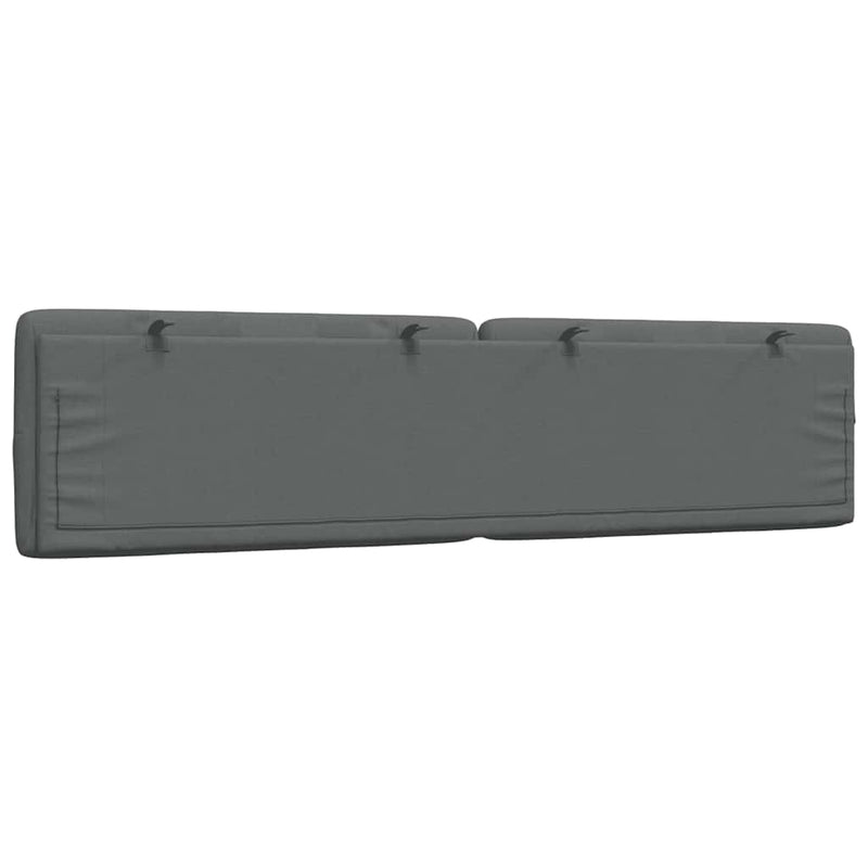Pernă pentru tăblie de pat, gri închis, 200 cm, material textil
