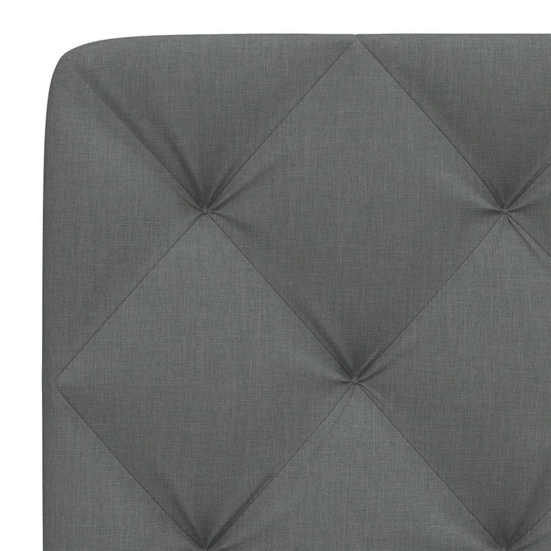 Pernă pentru tăblie de pat, gri închis, 200 cm, material textil