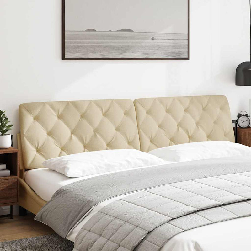 Pernă pentru tăblie de pat, crem, 200 cm, material textil