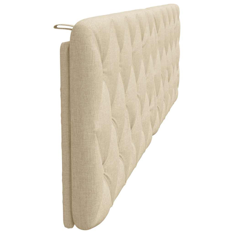 Pernă pentru tăblie de pat, crem, 200 cm, material textil